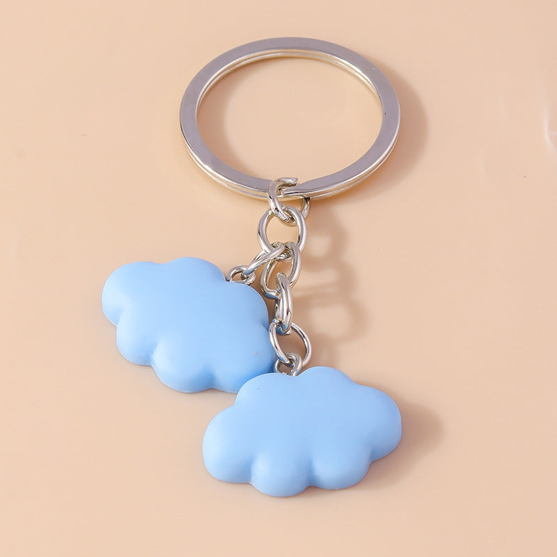 Wholesale Cartoon Color Cloud Resin Keychain